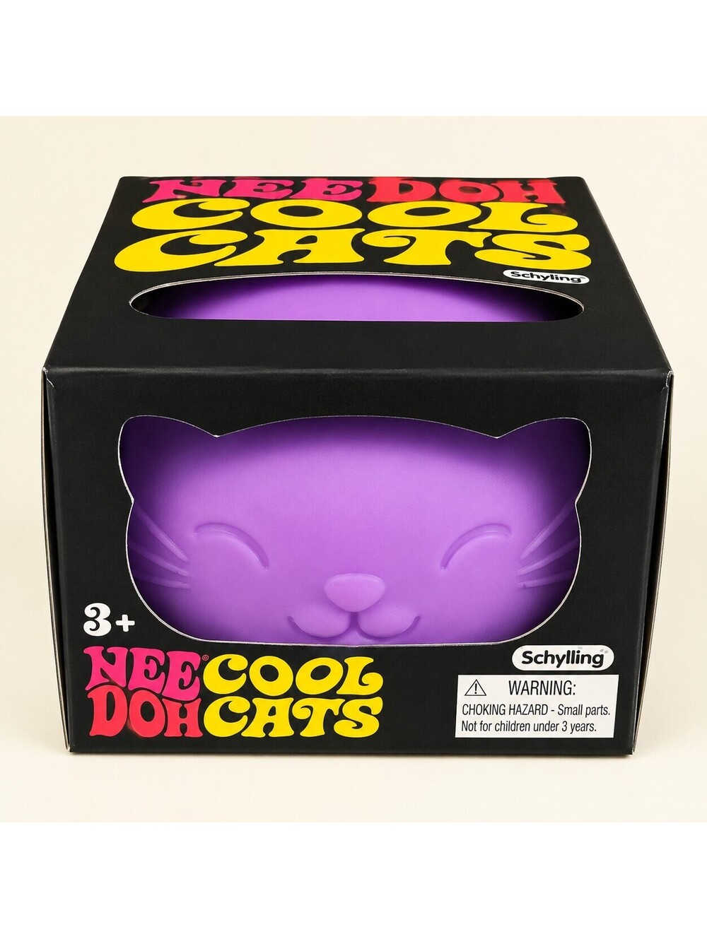 Schylling NeeDoh Cool Cats Purple Cat Squishy Stress Ball Sensory Toy New